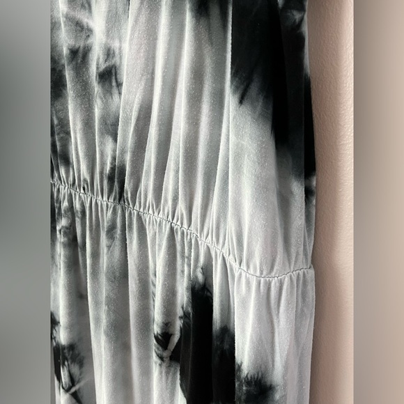 Women's Beach Break Grey & Black Tie Dye  Smoked Maxi Dress - Picture 2 of 11